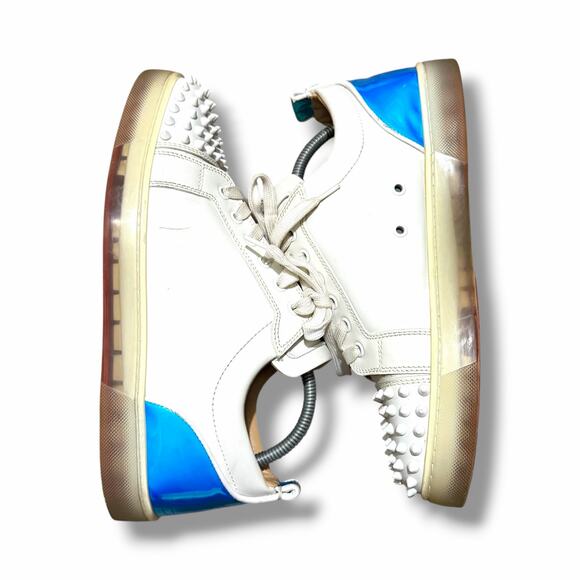 Christian Louboutin Louis Junior Spikes ‘White/Blue’ Sneakers | Size 43(10US) main image 6